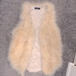 Perfect real feather vest